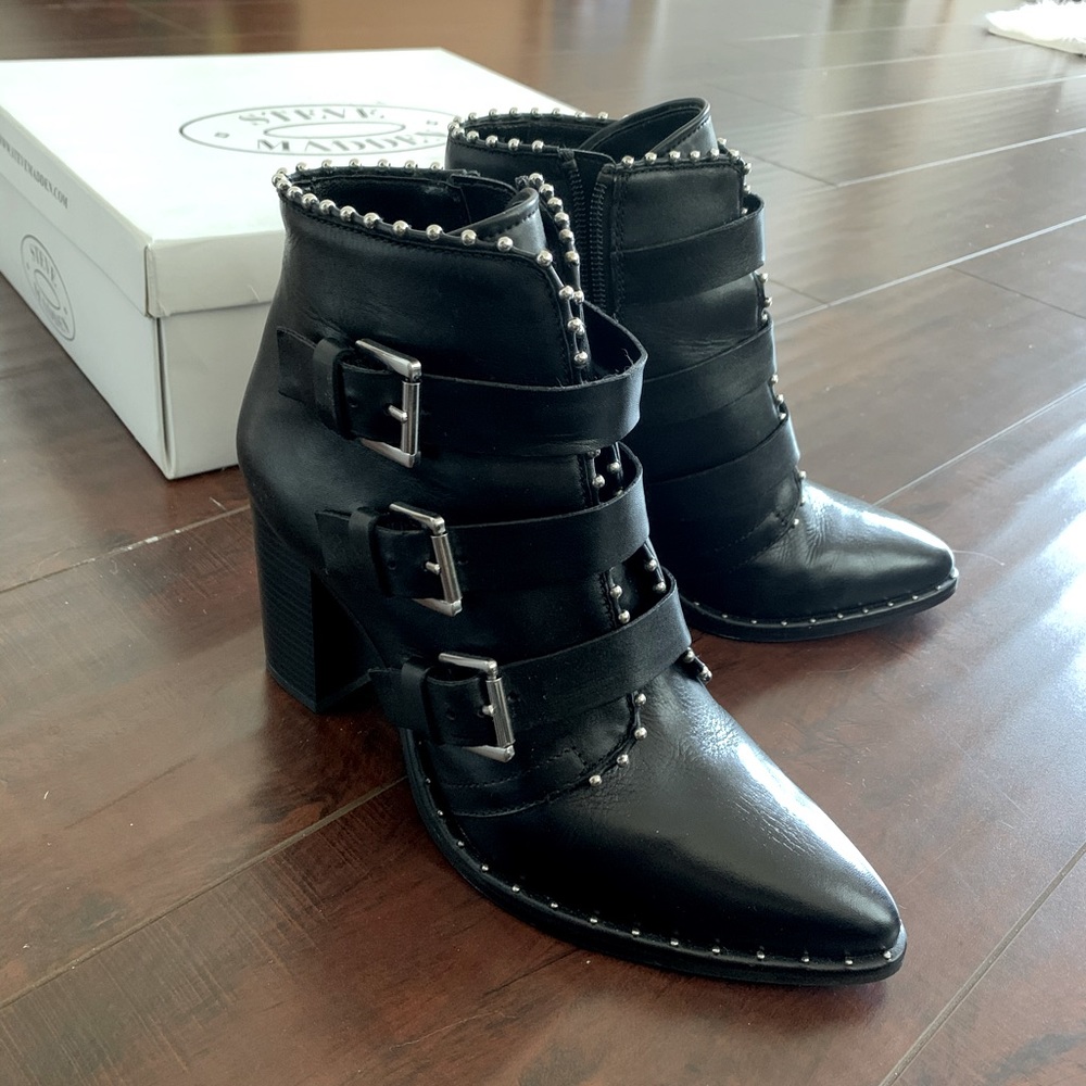 Steve Madden studded black boots